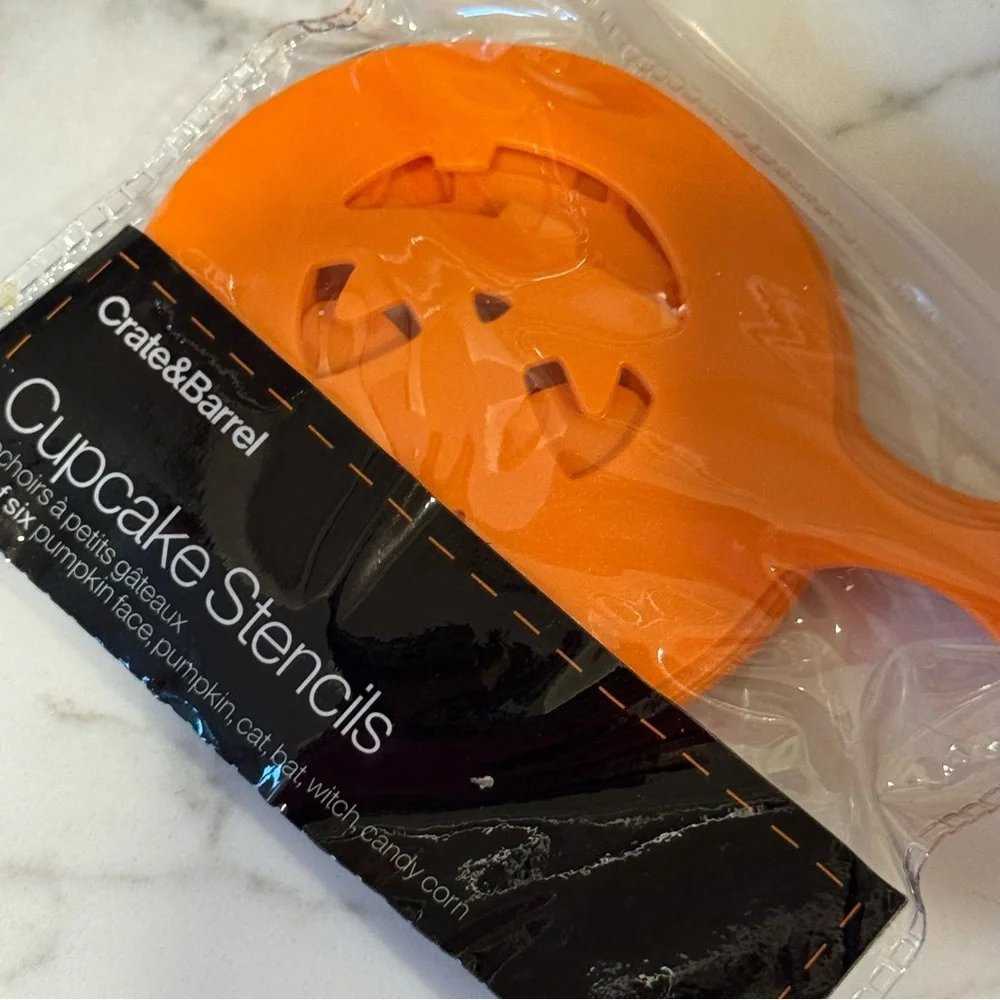 Halloween Cookie Cutters and Cupcake Stencils Wilton Crate Barrel Witch Pumpkin